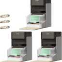 PETLIBRO Automatic Cat Feeder for 3 Cats - RFID Collar Activated Bowls - End Food Stealing, Serve Personalized Meals, Track Diets for Multi-Cat Homes, Wi-Fi Programmable Feeders to Keep Regular Habits (Brown)