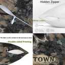 2Pcs,Vintage Halloween Floral Throw Pillow Covers Retro Skull and Crow Ghost Town Gothic Vintage Black Double-Sided Print Cushion Covers for Couch Sofa Haunted House Party Decor Pillowcase (18X18Inch, Wl-dp-vh-crow)