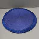 15 Inch Christmas Table Place Mats Set of 4 Shiny Round Woven Placemats for Home Kitchen Dining Decor BLUE