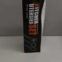 Silicone Cooking Utensils Set - 446F Heat Resistant Kitchen Utensils,Turner Tongs,Spatula,Spoon,Brush,Whisk,Kitchen Utensil Gadgets Tools Set for Nonstick Cookware,Dishwasher Safe (BPA Free) (Black)