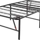 Metal Platform Bed Frame, Noise-Free Mattress Foundation with Tool-Free Assembly, 18 Inches High, Sturdy Steel Frame, No Box Spring Needed, Twin Size, Black, Size 71x38 inches