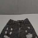 Floerns Girl's Ripped Raw Hem Elastic Waist Straight Leg Denim Shorts with Pockets Size XXS-XS