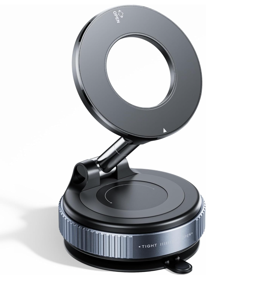 Premium 2026 Upgraded Vacuum Magnetic Car Phone Holder 360° Reinforced 96LBS Ultra Suction Cup Phone Mount for Cell Phone Holders for Your Car/Gym/Mirror Mount for iPhone & Android