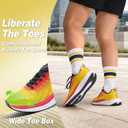 Men's Orthopedic Road Running Shoes: Comfortable Casual Arch Support Plantar Fasciitis Walking Sneakers for Flat Feet, Orthotic Outdoor Gym Work Sports Tennis Shoes for Foot and Heel Pain Relief (11, W3-yellow)