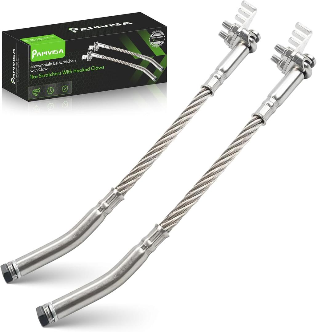 2PCS Snowmobile Ice Scratcher with Claw Compatible with Polaris Arctic Cat Ski-Doo Reverse and Non-Reverse Gear Equipped Snowmobiles Track Heights 2-1/2"