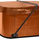 Cover Lifter,Low Mount Spa Cover Lift,Hot Tub Cover Lifter with Durable Reinforced Brackets,Black Coated Adjustable Width,Fit for Most Spa Hot Tubs,Hot Tub Width Up to 72"