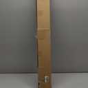 1 Inch Heavy Duty Double Bay Window Curtain Rod, 36-72 Inch Telescoping Center Rod, 20-36 Inch Adjustable Side Rod Set, Black, End Cap Finials