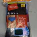Hanes Men's Underwear Briefs, Mid-rise, Moisture-wicking, 6-pack (Large)
