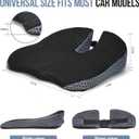 Car Seat Cushion Memory Foam Car Booster Seat Cushion for Adults Wedge Design for Driving Height & Comfort Breathable Mesh Seat Pad for Car Seats with Adjustable Straps