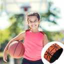 24 Pcs Basketball Sleeve Holders 7.5 Inch Basketball Shirt Sleeve Straps Brown Black Pattern Stitching Sports Shirts Ties for Women Men Teens Sports Activities Accessories Gift