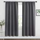 RYB HOME Extra Wide Blackout Curtains for Bedroom Living Room 72 inches Long, Thermal Insulated Privacy Drapes for Nursery Home Theater Dining Room, Width 62 by Length 72, Grey, 2 Panels