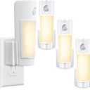 Enhon 3 Pack 4 in 1 Emergency Lights for Home Power Failure, Rechargeable LED Flashlight Plug in Wall, Automatic Turn On Power Outage Night Light with Motion Sensor for Hurricane Preparedness Items