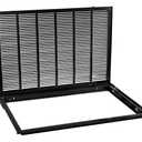 HVAC Premium 30" X 24" Steel Return Air Filter Grille for 1" Filter - Removable Face/Door - HVAC Duct Cover - Flat Stamped Face - Black [Outer Dimensions: 32 5/8" X 26 5/8"]