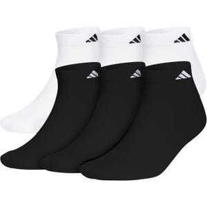 adidas Men's Athletic Cushioned Low Cut Ankle Socks (6 Pairs) Durable & Comfortable L