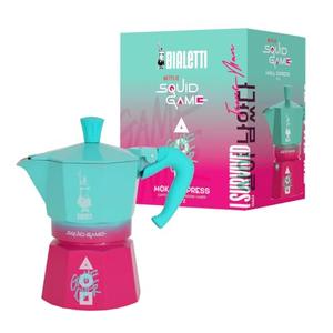 Bialetti Moka Express Squid Game©: Iconic Stovetop Espresso Maker, Moka Pot, Italian Coffee Maker, 3 Espresso Shots (4.3 oz - 130 ml), Aluminum