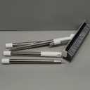 Floor Scrub Brush with Long Handle, 3 in 1 Scrape and Heavy-Duty Stiff Bristle Floor Scrubber Brush with Squeegee and Tweezer for Cleaning Tile Wall Deck Bathroom Patio Garage Kitchen (White)