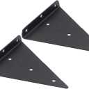 2 Pcs Hidden Shelf Brackets,Iron Shelf Bracket Triangle Shelving Brackets,0.12in Thick Wall Hanging Shelf Supports,Modern Industrial Brackets for Shelves Hardware Included (6.7inch,Black)