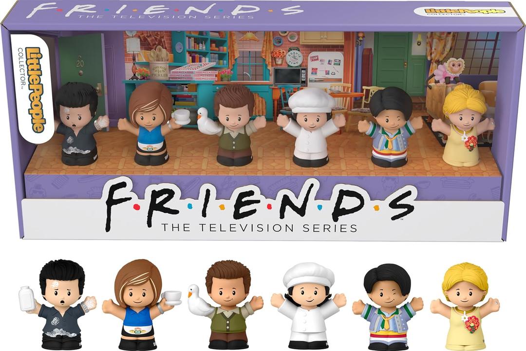 Little People Collector Friends TV Series Special Edition Figure Set for Adults & Fans, 6 Characters in a Display Toy Package (Multicolor)