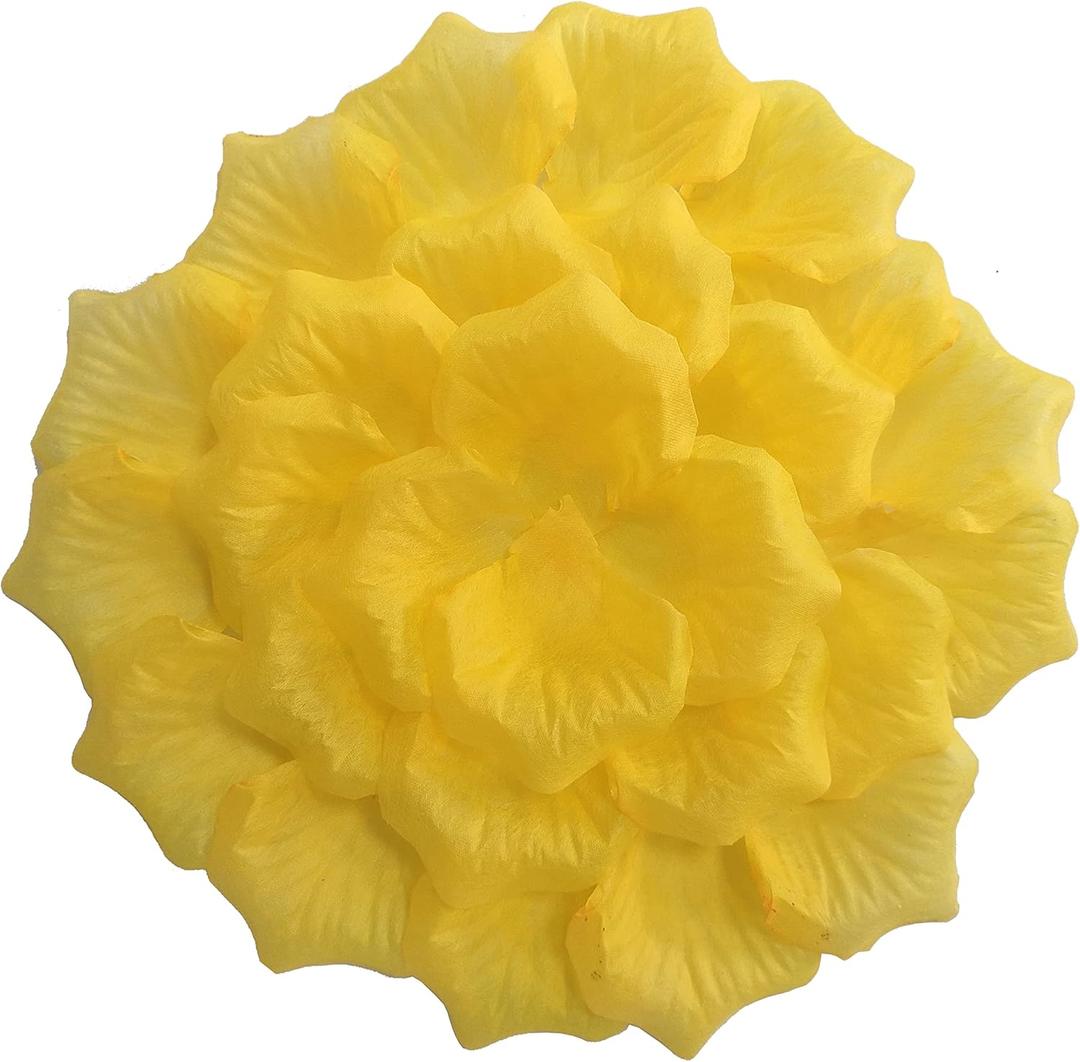 Fake Rose Petals Yellow