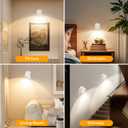 LED Wall Mounted Lights 2 Psc with Remote, 3000mAh Rechargeable Battery Operated Wall Sconces, 3 Lighting Modes & Dimmable, 360°Rotate Cordless Wall Light for Bedroom Bedside Reading Study(Burlywood)