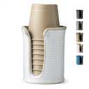 Bathroom Cup Dispenser 3 Oz, Bathroom Cup Holder for Dixie Cups, Small Mouthwash Cup Dispenser for Bathroom, Cream White