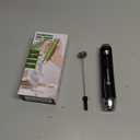 Maestri House Rechargeable Milk Frother, LunaFro NS Handheld Electric Foam Maker Waterproof Detachable Stainless Steel Whisk Drink Mixer Foamer for Lattes, Cappuccino, No Stand (Black)