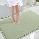 OLANLY Thick Memory Foam Large Bathroom Rugs 47x32, Extra Soft Absorbent Bath Rug, Quick Dry Bath Mat, Non-Slip, Machine Washable Mats for Bathroom, Tub and Shower, Home Decor Accessories, Sage Green