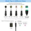 TKDY 24V 1.5A Power Supply, DC 24V Power Cord, fit for DC24V LED Light Strip, 24 Volt Diffuser, 24Vdc UV Led Nail Lamp etc, 100-240V 50/60hz 24Volt 1.5A 1.2A 1A 0.5A 36W 24W Adapter with 5 Tips.