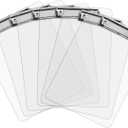 Plastic Clipboards (Set of 6) Transparent Clipboard (Clear) Strong 12.5 x 9 Inch | Holds 100 Sheets! Acrylic Clipboards with Low Profile Clip | Bulk Back to School Supplies for Teachers