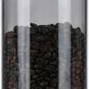 LOEZ Airless Vacuum Coffee Canister, Borosilicate Glass Food Storage Jar with Pump Lid to Stop Oxidation, for Beans, Tea & Dry Goods (60oz/1800ml - Gray)