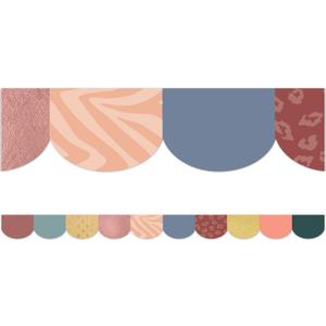 3 x Teacher Created Resources Wonderfully Wild Scalloped Die-Cut Border Trim