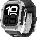 316L Stainless Steel Case with Band for Apple Watch Ultra 3/2/1 49mm, Series 11/10 46mm, Luxury Rugged Military Protective Metal Cover Tactical Heavy Duty Protection Strap