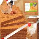 3X-Thick Nesting Pads for Chicken Coop (12"x12") with Cleaning Brush, 7 Reusable Chicken Bedding and 7 Moisture-Proof Liners, Biodegradable & Washable Hen Nesting Box Pads for Egg Protection & Hygiene