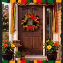 Hoteam Juneteenth Wreath for Front Door African American Door Wreaths June 19th 1865 Freedom Juneteenth Decorations for Festival Indoor Outdoor Home Porch Decoration