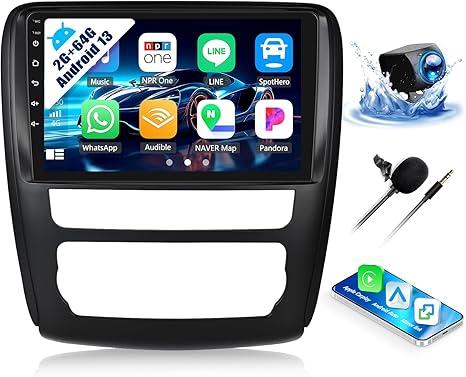2+64G Car Radio for Chevrolet Traverse LT/Buick Enclave 2013-2017 Auto A/C Wireless Carplay/Android Auto,Android Car Stereo 9” Touch Screen GPS DSP WiFi Bluetooth FM/RDS Mirror Link SWC Backup Camera