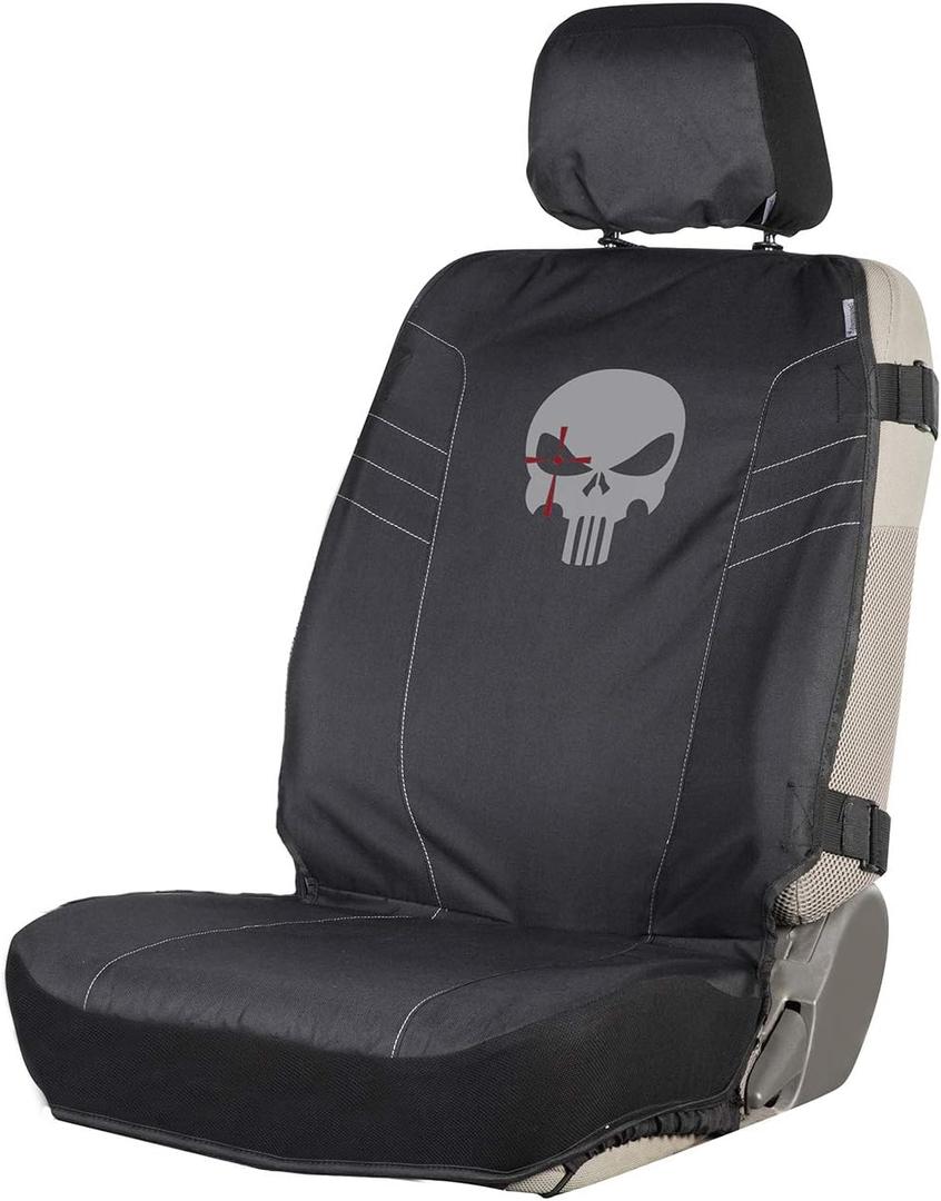 Chris Kyle Seat Covers, Easy to Install Front and Bench Seat Covers for Car, Truck, and SUV, Protector (Black)