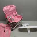 Bright Starts Pop 'N Sit Portable Booster, Indoor/Outdoor Use, Floor Seat with Feeding Tray, Pink, 6 Mos - 3 Yrs