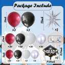 2026 Graduation Party Decorations, 138Pcs Burgundy White Silver Black Congrat Grad Balloons Arch Garland Kit, Class of 2026 Graduation Birthday So Proud Of You Decorations