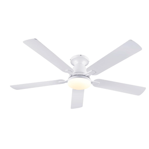 Ceiling Fan, Flush Mount Ceiling Fans with Light, Low Profile, Modern Ceiling Fans Reversible, Dimmable, Noiseless, White Ceiling Fan for Bedroom