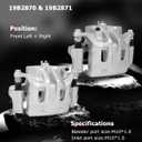 cciyu Front Left & Right Brake Calipers Assembly w/Bracket 19B2870 19B2871 For Infiniti 2006-2019,For Nissan 2009-2020