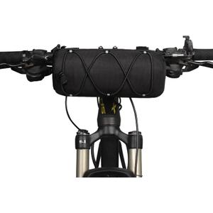KOSIBATE Bike Handlebar Bag,Bicycle Handlebar bag,Bike Frame Bag with Shoulder Strap,Bicycle Front Bag Fram Storage Roll Bag Mountain Road Bikes Bicycle Accessories, Bike Pouch for Bicycle ( (2.4L, Black)