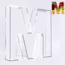 Ledido 10’’ Acrylic Letter Charcuterie Board Box, Reusable Fillable Serving Tray for Candy Cake Fruit Snack, Easy-Clean Acrylic Charcuterie Tray for Birthday Anniversary Party Decorations, Letter M