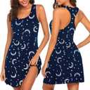 Avidlove Sleepwear for Women Tank Nightgown Chemise Racerback Sleeveless Sleep Dress (XX-Large, Moon Print)