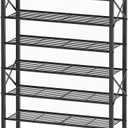 YATINEY 10 Tier Shoe Rack, Large Capacity Shoe Storage Organizer Holds 40 Pairs, Sturdy and Stable, for Entryway, Hallway, Closet, Dorm Room, Greige and Black SS10BG