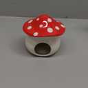Niteangel Ceramic Hamster Habitat Hideout: - Hideaway House for Syrian Dwarf Hamster Mice Gerbils Lemmings or Other Similar-Sized Small Pet (Mushroom-Shaped)