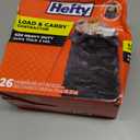 Hefty Load & Carry Heavy Duty Contractor Large Trash Bags, 42 Gallon, 26 Count