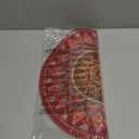 Artoid Mode Red Mandala Vinyl Plastic Placemats Set of 4, 14 Inch Washable Non-Slip Woven Round Table Mats for Party Kitchen Dining Decor (12" x 18", Rectangular)