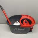 O-Cedar EasyWring Microfiber Spin Mop, Bucket Floor Cleaning System, Red, Gray, Standard