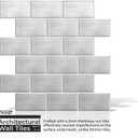 VViViD 11 Sheets Peel and Stick Faux Brushed Steel Wall Tiles, Self Adhesive Backsplash 12x12, 2mm Thick Kitchen, Bathroom (11 sq. ft.)