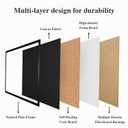 Bulletin Board 40 x 30 Inch Wood Framed Black Corkboard for Office